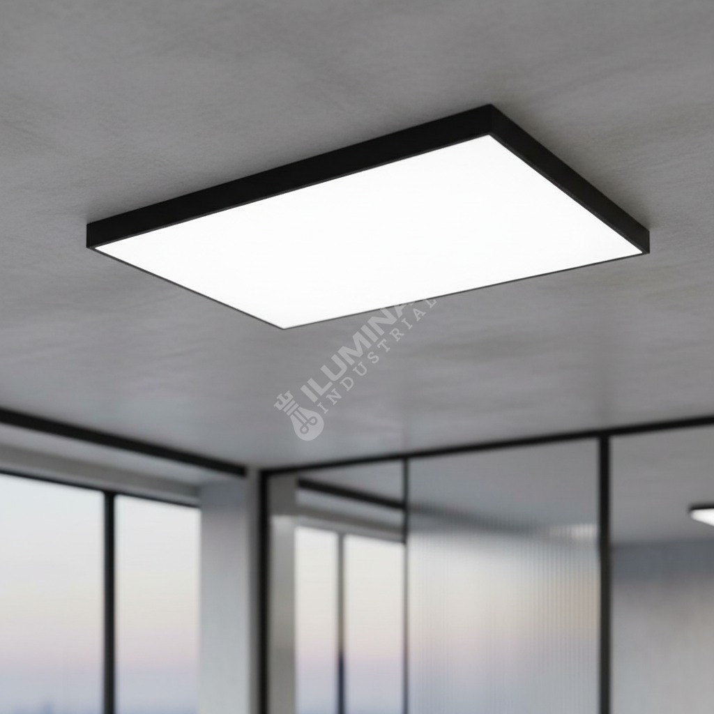 Panou LED BRILLOX 90W 120x60CM Negru Aplicat Echivalent 600W