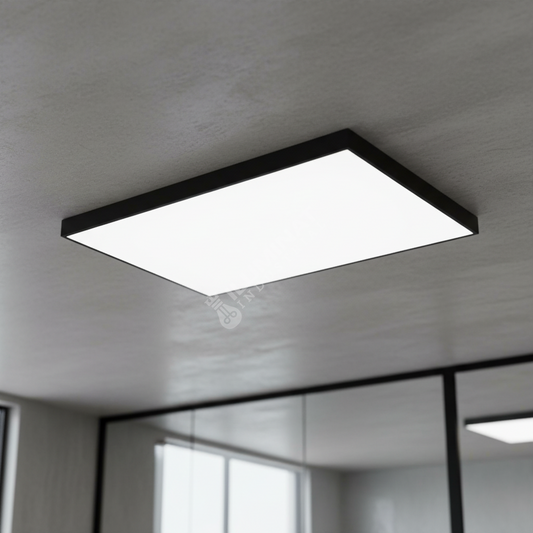 Panou LED BRILLOX 90W 120x60CM Negru Aplicat Echivalent 600W