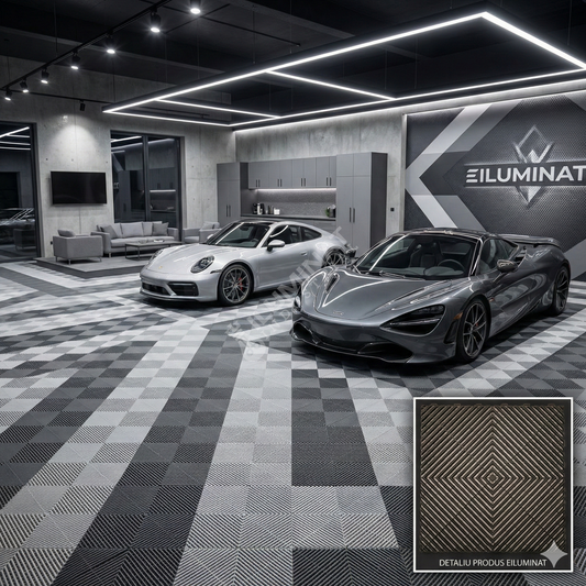 Pardoseala Modulara Gri Din Polipropilena Rezistenta la 8 Tone 40x40CM