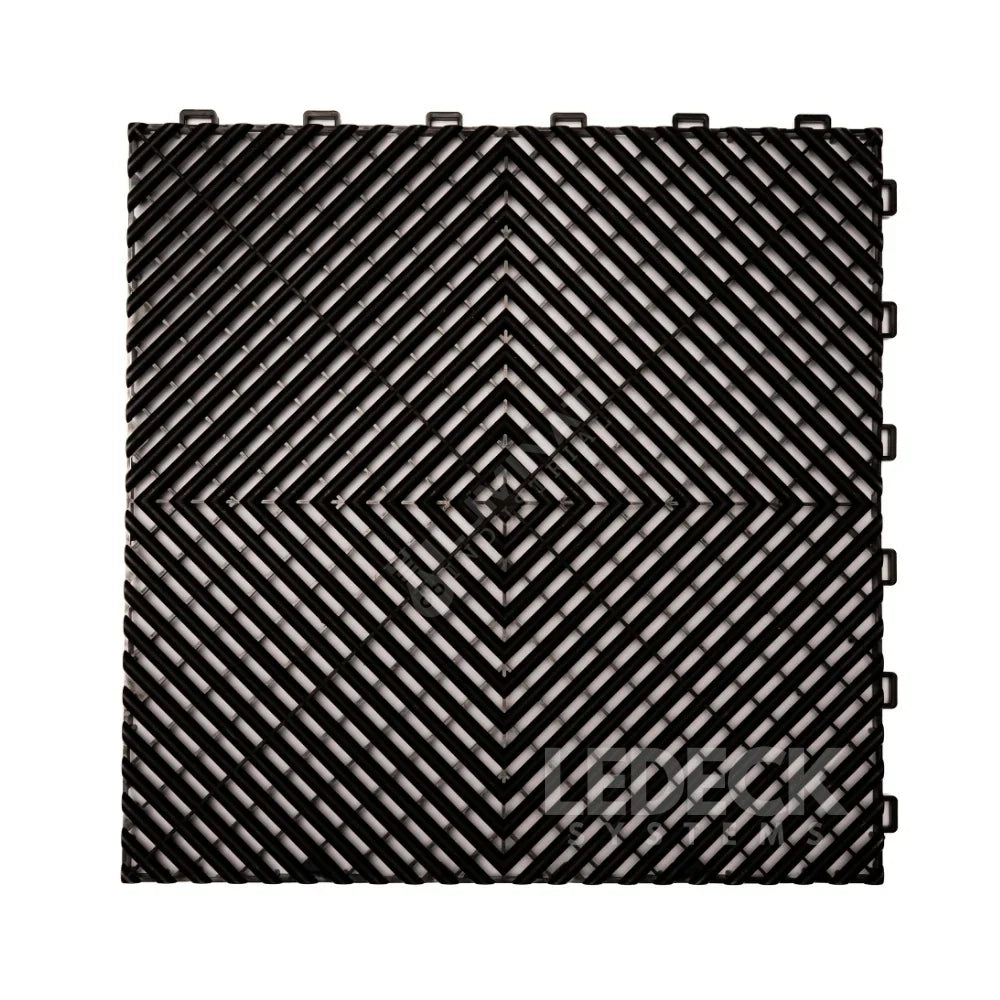 Pardoseala Modulara Neagra Din Polipropilena Rezistenta la 8 Tone 40x40CM