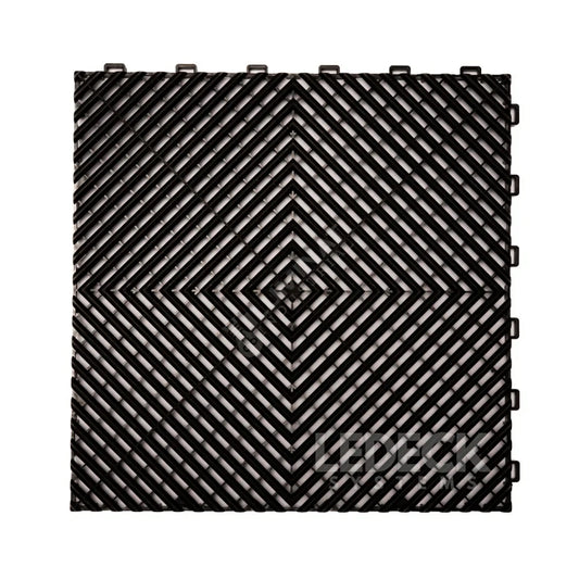 Pardoseala Modulara Neagra Din Polipropilena Rezistenta la 8 Tone 40x40CM