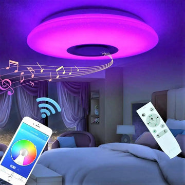 Plafoniera Led Smart 72W Rgbw Cu Bluetooth Si Telecomanda Led Ceiling Light