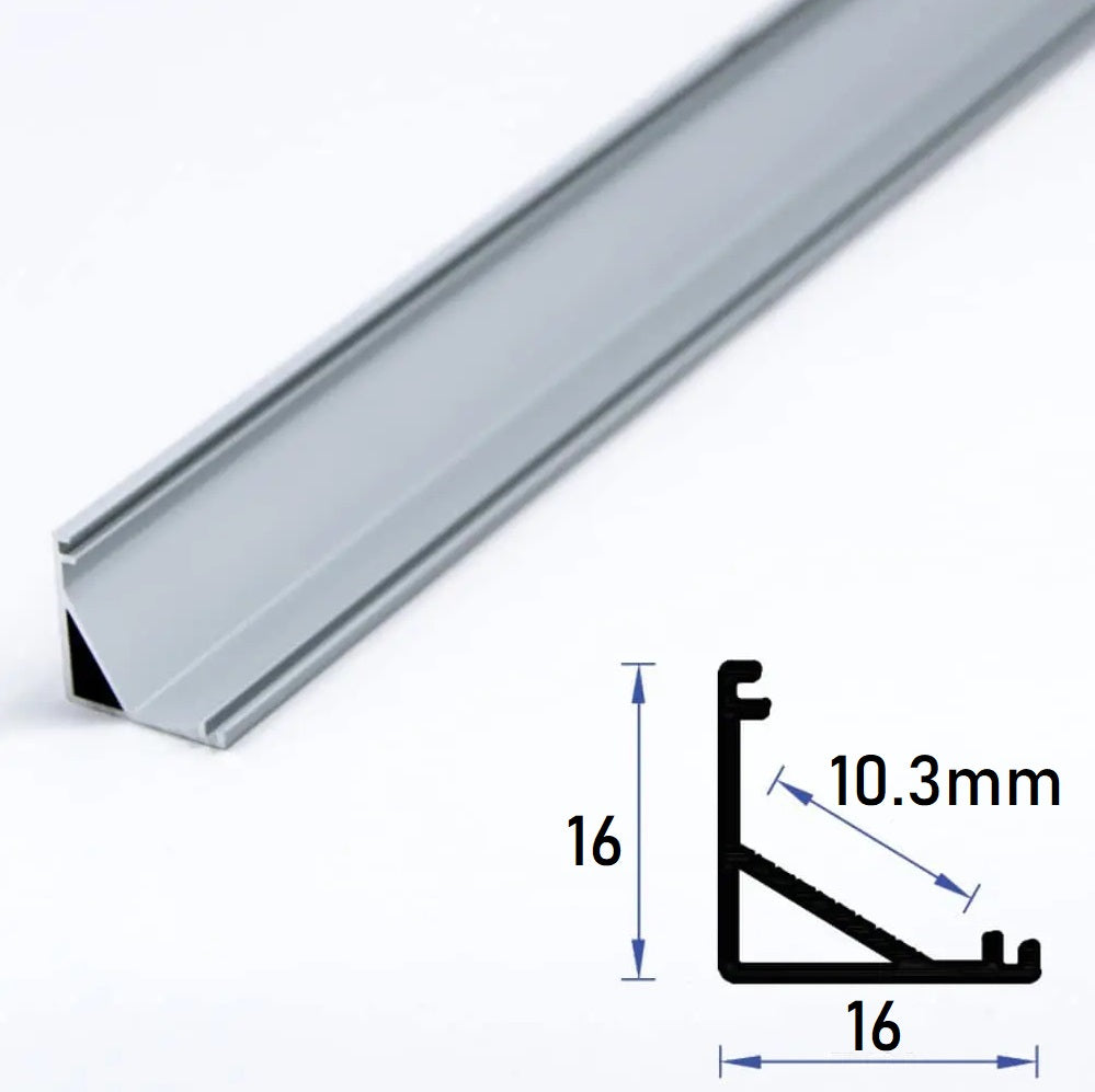 Profil Aluminiu Aplicat Colt 90 Grade 2 Metri Led Strips