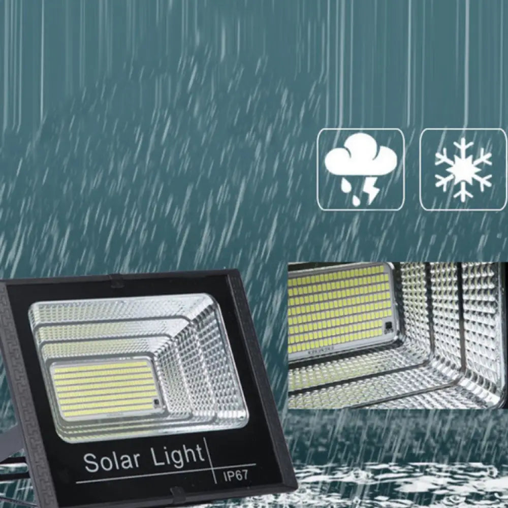 Proiector Led Negru Cu Panou Solar 100W Telecomanda Led Flood Light