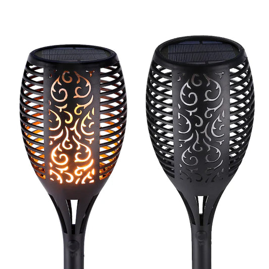 Stalp LED Gradina KEIS Efect Flacara, 60cm, 3 Moduri de iluminare cu Incarcare Solara