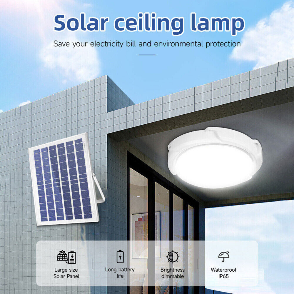 Aplica Led 100W Cu Panou Solar Si Telecomanda Wall Light Fixtures