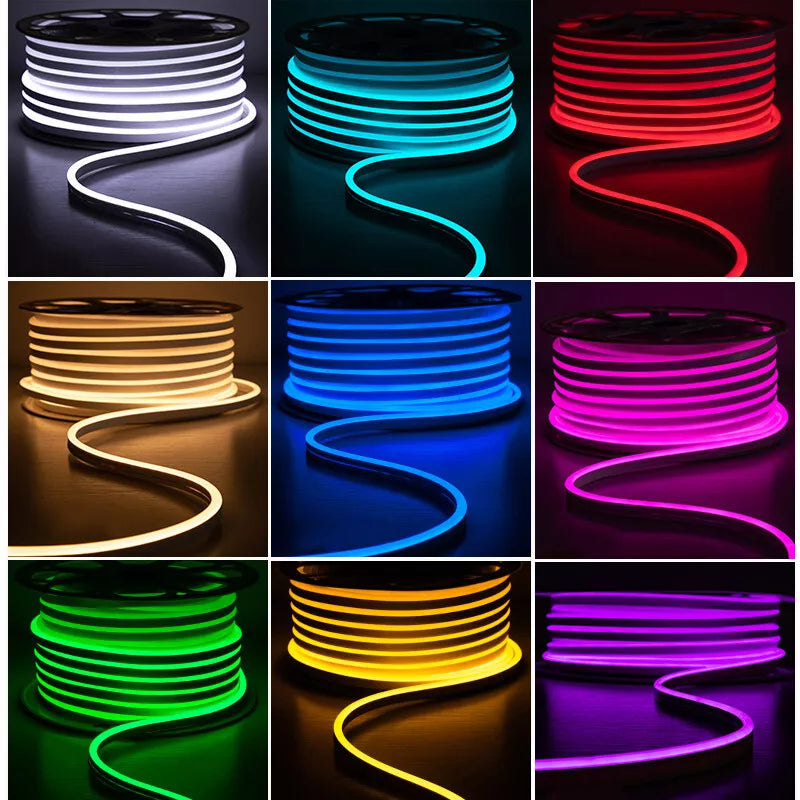 Rola Furtun LED NEON FLEX RGB 220V - 100M RGB / IP65-EXTERIOR / 10W LED Strips