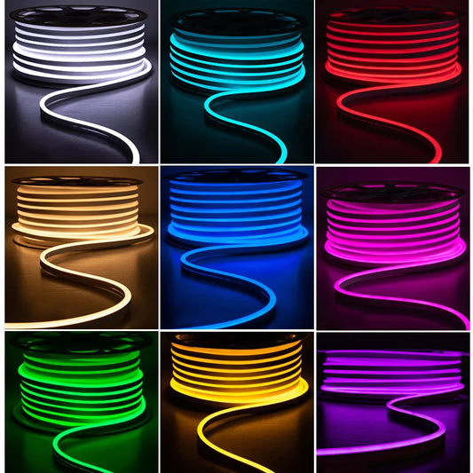 Rola Furtun LED NEON FLEX RGB 220V - 100M RGB / IP65-EXTERIOR / 10W LED Strips