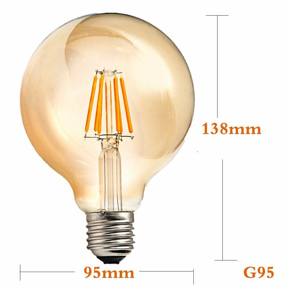 Bec Led E27 Vintage G95 6W Bulb