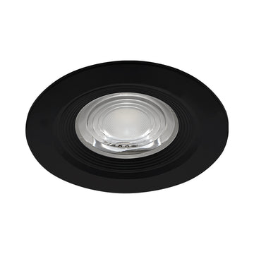 Spot LED 7W Incastrabil CCT cu 3 Lumini Rotund Negru pentru Exterior IP54