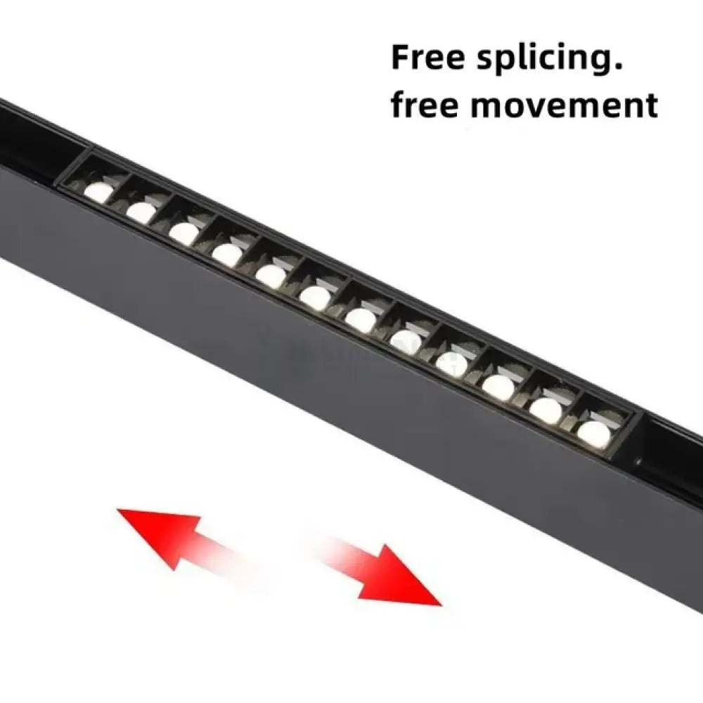 Spot Led 12W 22Cm Magnetic Liniar Smart Cct Negru Telecomanda Track Light