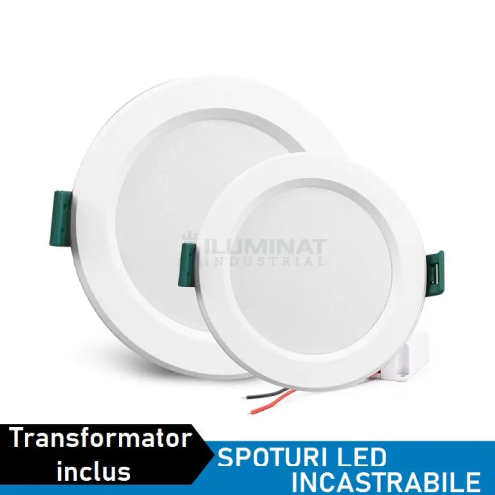 Spot Led 12W Eco Rotund Alb / ⌀140Mm Incastrabil Led Spot Light