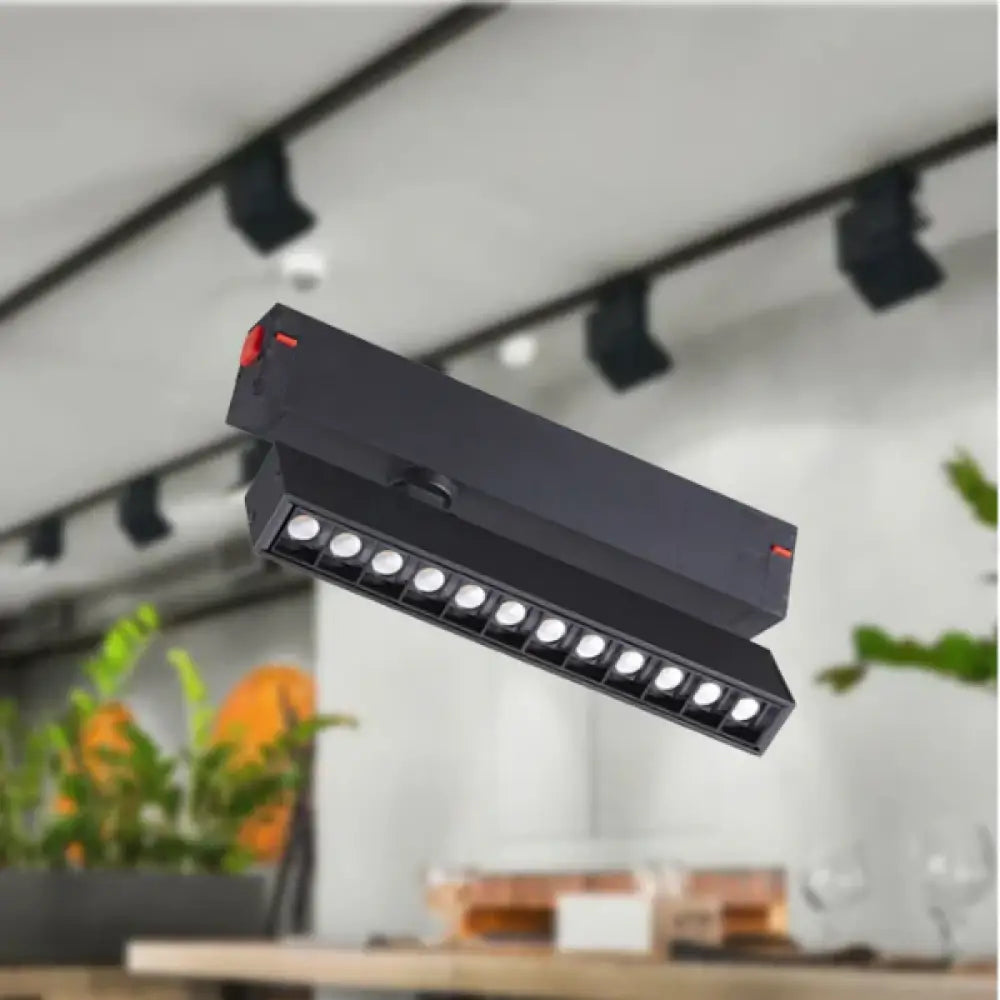 Spot Led 12W Magnetic Pliabil Smart Cct Negru Telecomanda Track Light