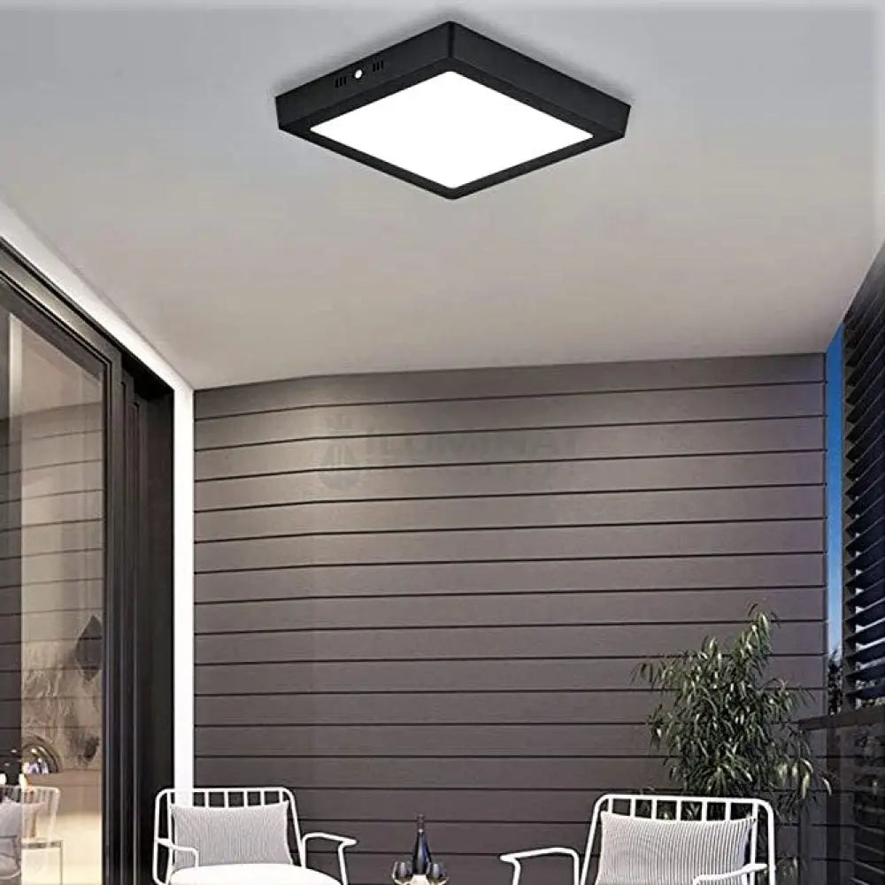 Spot Led 18W Patrat Negru / 210X210Mm Aplicat Led Ceiling Light