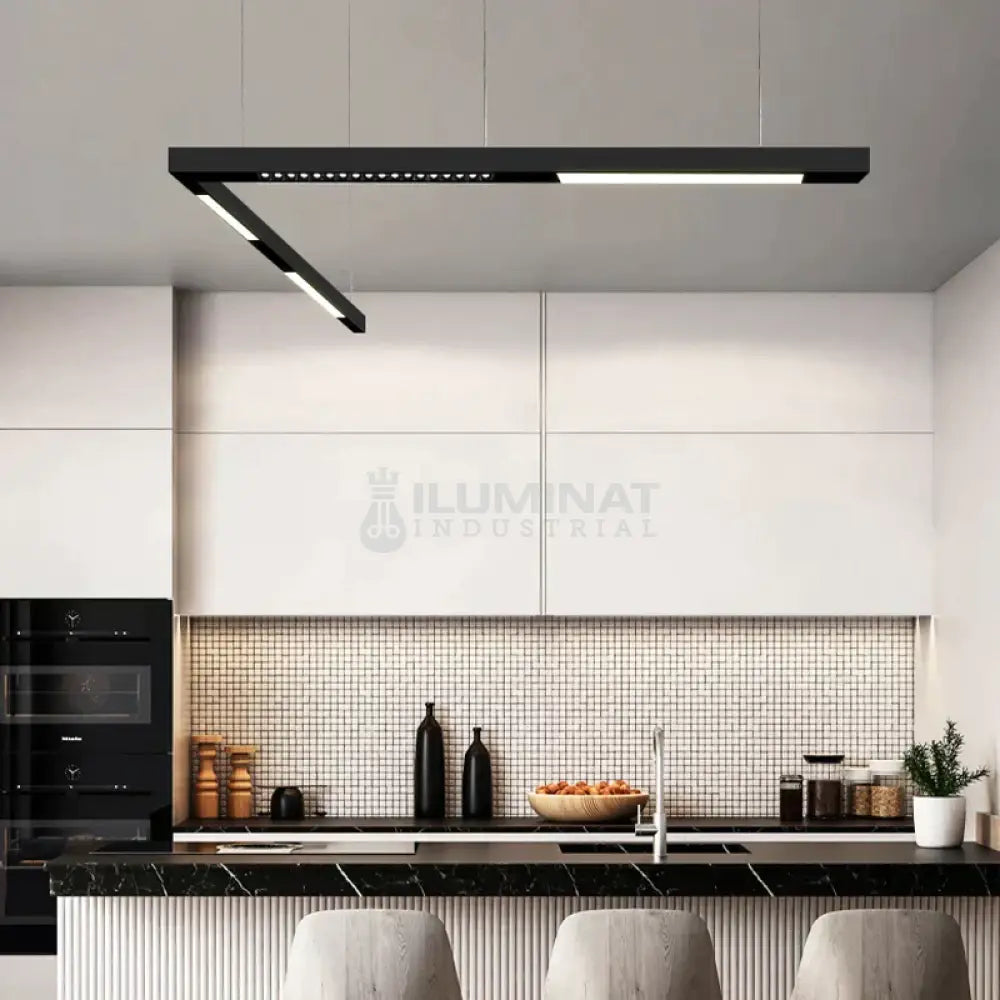 Spot Led 20W 60Cm Magnetic Smart Cct Negru Liniar Mat Telecomanda Track Light