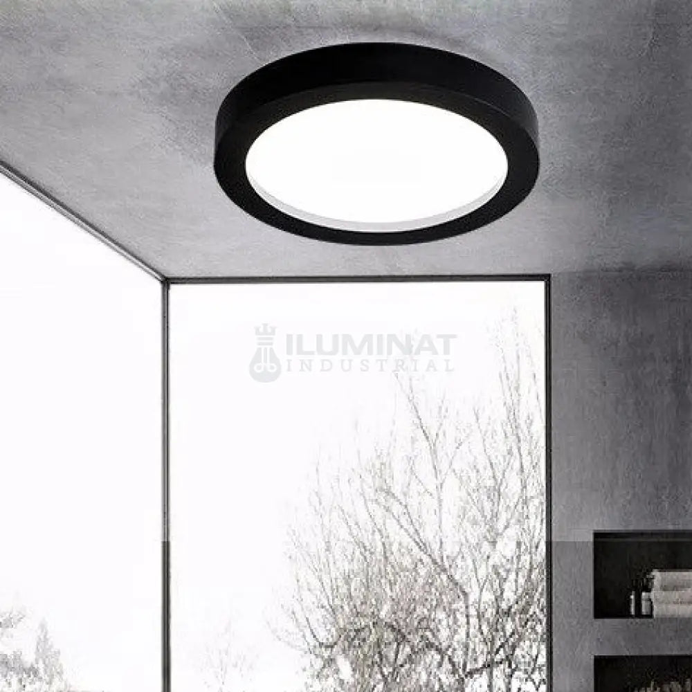 Spot Led 28W Rotund Negru / ⌀287Mm Aplicat Ceiling Light