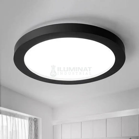 Spot LED 28W Rotund Negru / ⌀287mm / Aplicat