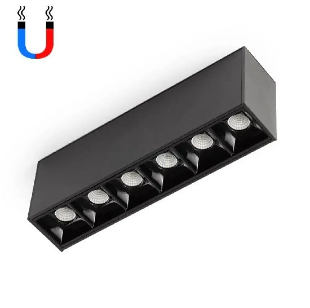 Spot Led 6W Magnetic Negru Liniar Track Light