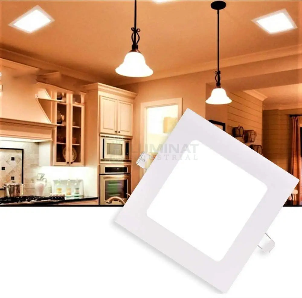 Spot Led 6W Slim Patrat Alb / 113X113Mm Incastrabil Led Spot Light