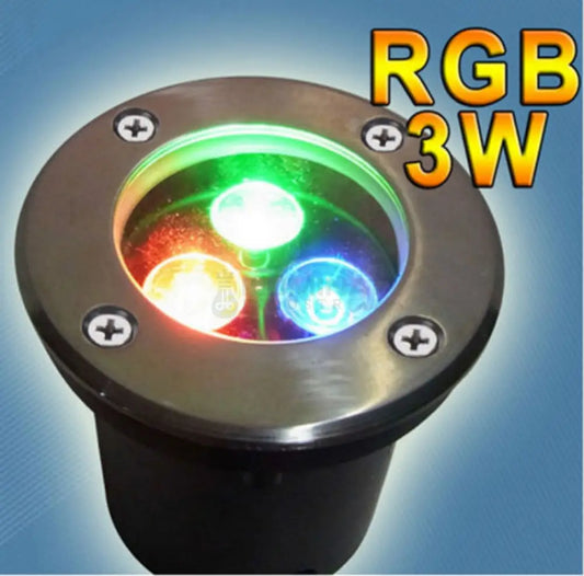 Spot LED Exterior 3W RGB Pardoseala Incastrabil 12V