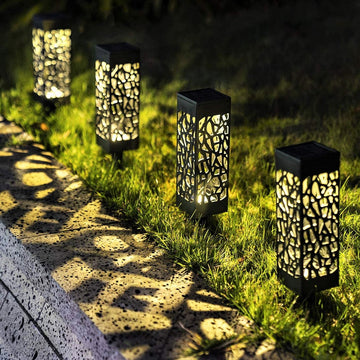 Stalp Led Gradina Cu Incarcare Solara Web Stalpisor Ornamental Solar / Neagra Alb Cald Light